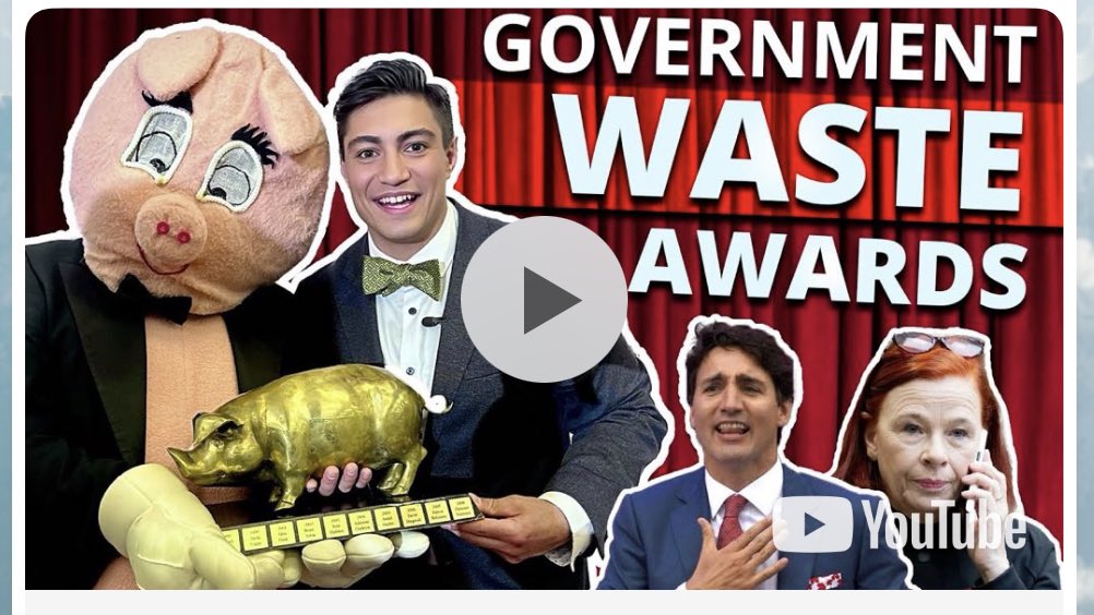 🏆🐖🏛️ LIGHTS! CAMERA! GOVERNMENT WASTE! Watch our annual Teddy Waste Awards show, hosted by @franco_nomics and our mascot Porkie! Full show link 🎞️⬇️ youtu.be/WspM70wn78c?fe…