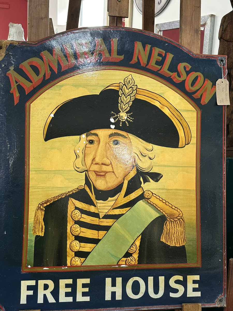 Your very own pub sign,perfect for a home watering hole 🍻#homepub #pubsign #admiralnelson #beergarden #homepub #admiralnelsonpubsign #drinks #astraantiquescentre #hemswell #lincolnshire