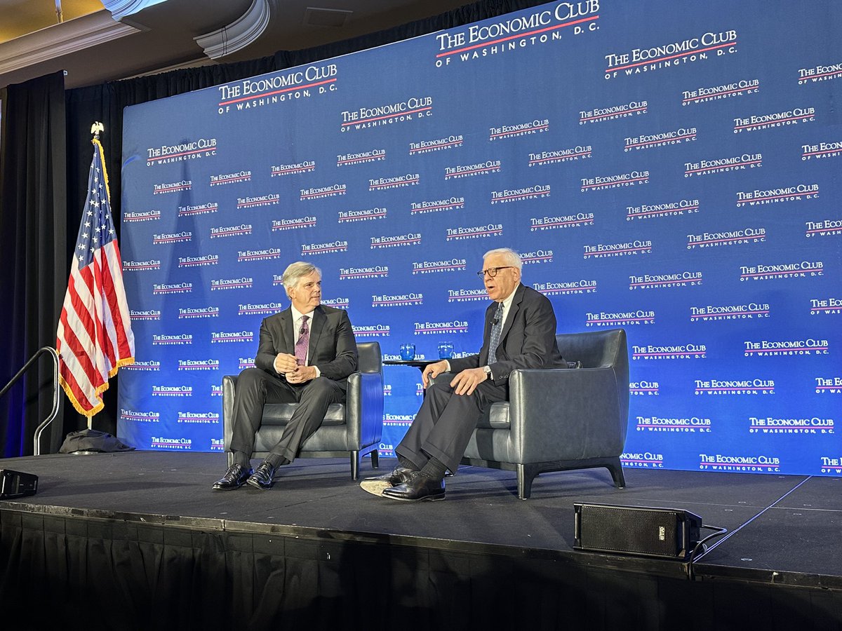 Interesting dialogue this week between Economic Club of DC’s Chairman David M. Rubenstein & H. Lawrence Culp, Jr., Chairman & CEO of @GE_Aerospace following @GeneralElectric's successful split into 3 public companies. @TheEconomicClub @DM_Rubenstein 
@larryculpjr 
@GEAerospacePA