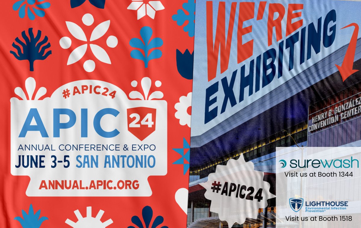 Only 4 days until the #APIC24 Annual Conference & Expo!

Make sure to drop by our booth 1344 to see the latest innovations across all SureWash products and services.

Can't wait to see you all there!

#APIC24 #HandHygiene #InfectionPrevention #SureWash #LeapfrogStandard
