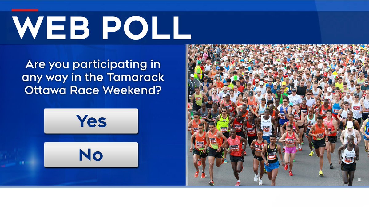 Will you be participating in Tamarack Ottawa Race Weekend? Vote now at ottawa.ctvnews.ca/community/polls and share your comments below. #ottnews #ctvottawa #ctvnewsottawa