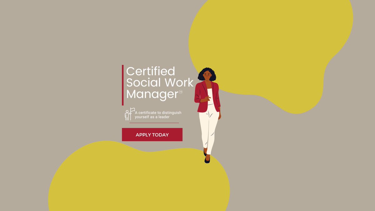 TheNSWM's tweet image. Take your social work management career to the next level with NSWM&apos;s Certified Social Work Manager™ credential. Apply today: bit.ly/3UAxlCU.
#macrosocialwork #socialwork