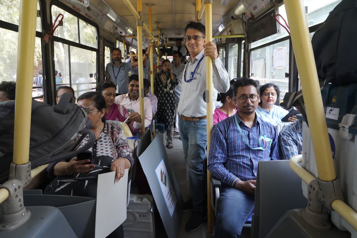 Ready, steady, go! #GoVote #GeneralElections2024 Polling officials are ready for tomorrow's poll in West Delhi. Are you ready too? #YouAreTheOne Join the celebration of #ChunavKaParv by casting your vote. #Phase6 #LokSabhaElections2024 #DeshKaGarv 📷 @DEOWEST1