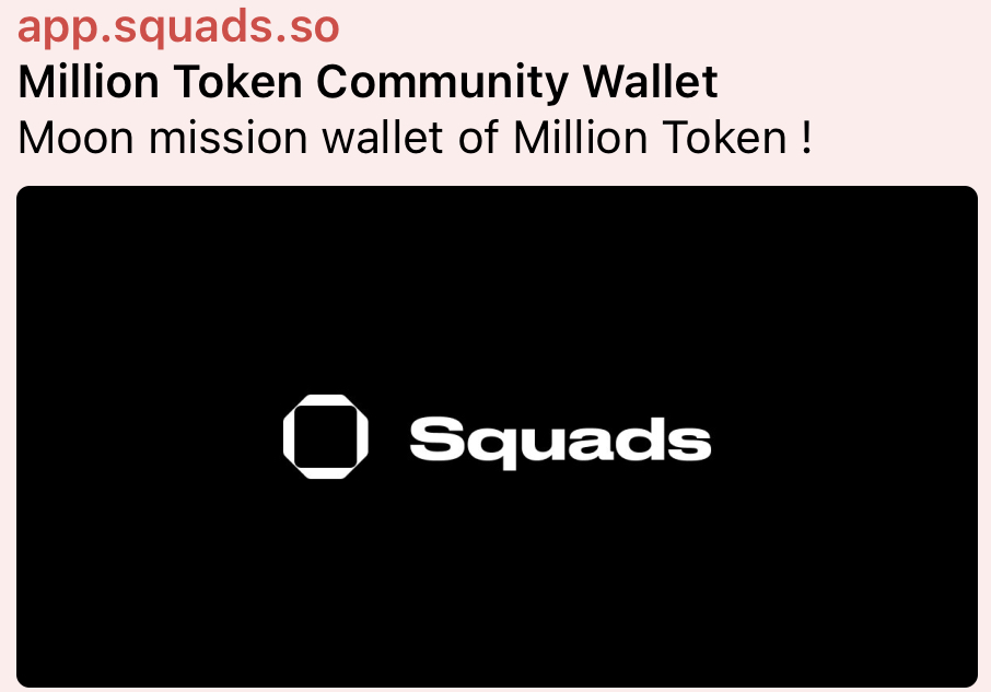 millionhq's tweet photo. 🚨 #Million Marketing Wallet 🚨

A multi-sig marketing wallet on #Solana has been created for #MillionToken 💥🚀

A whale has already donated 100 $MM to get us started!

#ETH wallet soon.

All expenditures will be voted on using the Million Governance. 🤝

https://t.co/xbS2GtDbnI https://t.co/lSlQu6xGXp