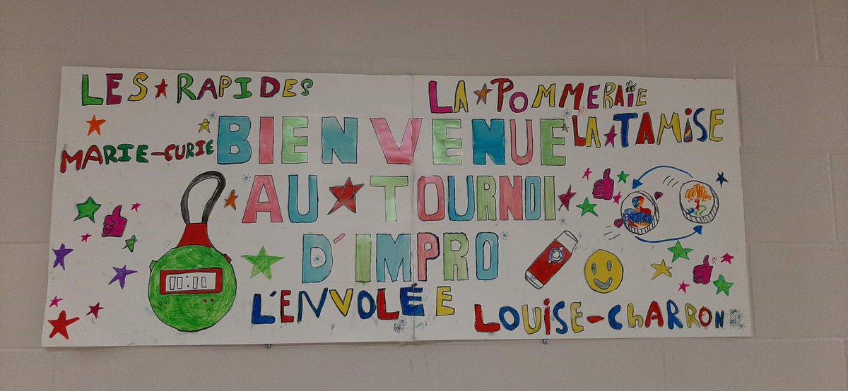 Félicitations à notre équipe d'improvisation!  Nos joueurs ont gagné tous leurs matchs !