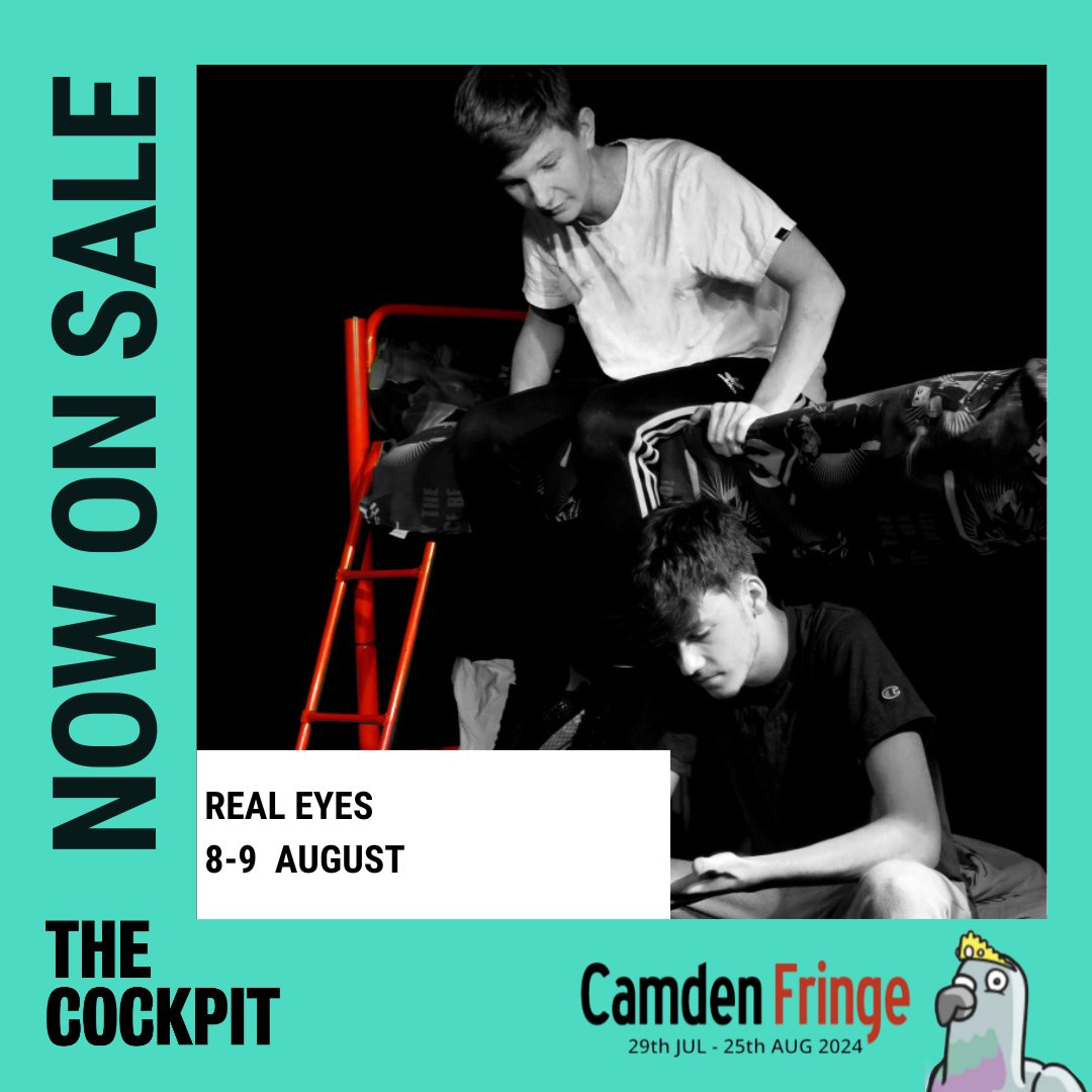 cockpittheatre's tweet photo. REAL EYES
8-9 Aug

Part of @CamdenFringe

A piece of new writing by Harrison Sharpe which explores brutal teenagehood through the lens of two brothers who one night reminisce about their upbringing and how it has shaped them for the rest of their lives.

https://t.co/SWc5SSojS3 https://t.co/IU8ZlVdJMA
