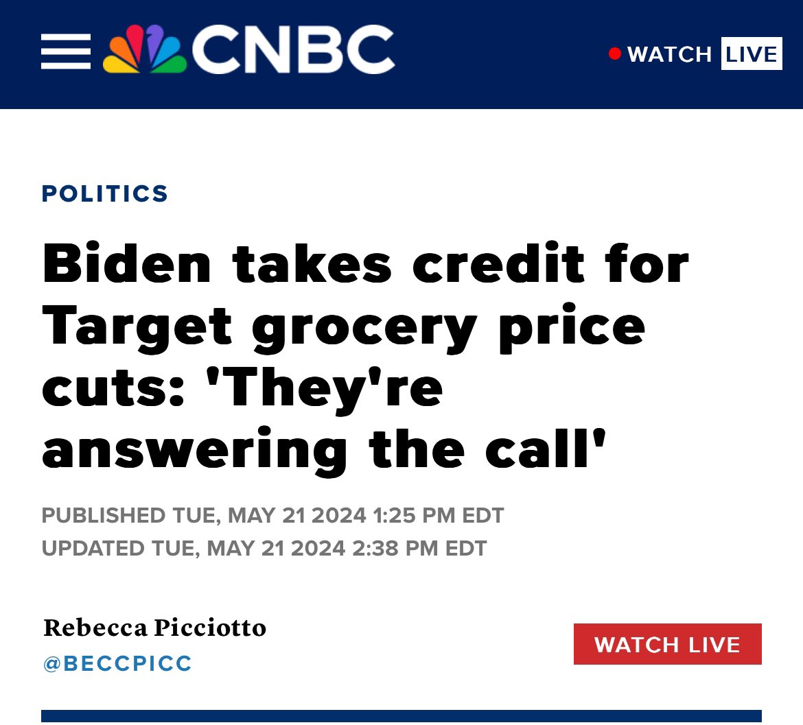 President Biden has been effective in calling on multi billion💵grocery corporations(that are making record profits)to cut prices for consumers. MAGA Republicans in congress have attacked him for it. #BidenFightsPriceGouging