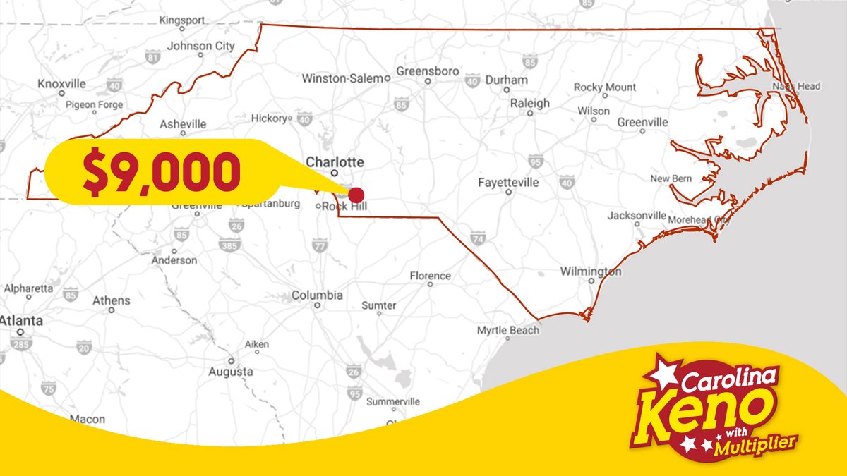 A lucky #NCLottery player took a chance playing keno last night and won $9,000. The big win came after matching 7 numbers on a spot 7 game, then after the multiplier hit x2, their prize doubled. Congratulations!