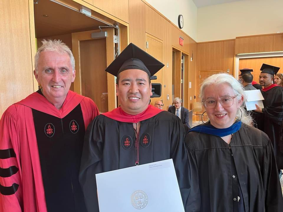 Heartiest congratulations to Tulku Tenzin Gyurmey for receiving the degree of Master of Theological Studies from Dean, Harvard Divinity School.

Theology plays an important role in understanding the fundamental beliefs and values that shape individuals and our societies.

I am