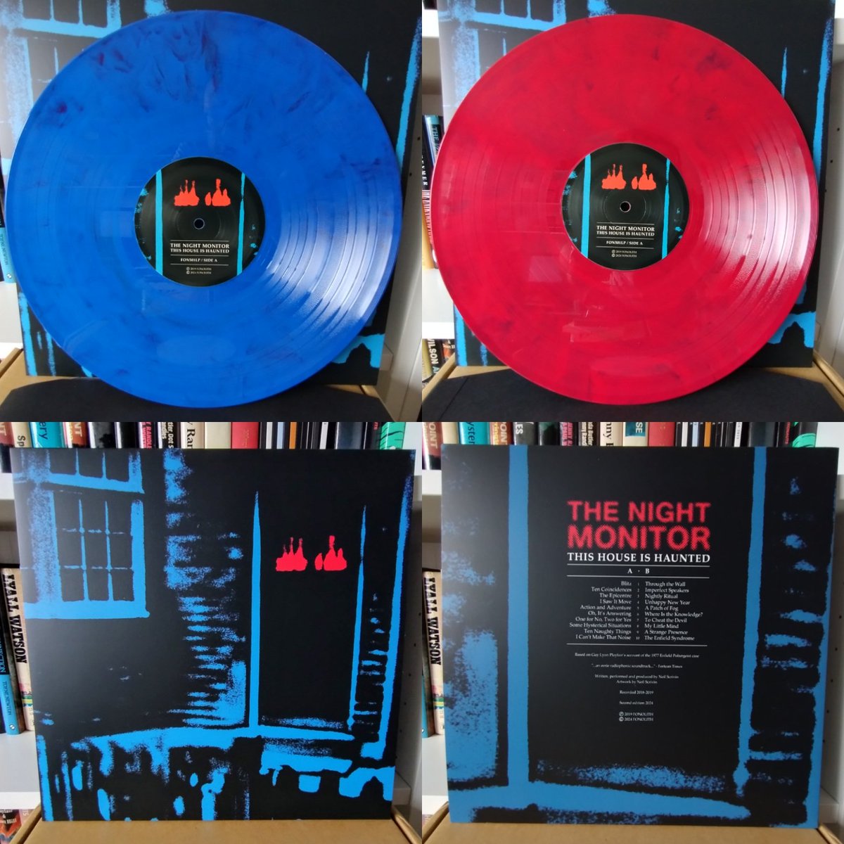 My 2019 debut album 'This House Is Haunted' - inspired by the Enfield Poltergeist case - is back on vinyl. 200 copies on two colour variants - marble blue + ultra limited marble red (30 copies exclusively on Bandcamp). Pre-order now. Releases 5th July. thenightmonitor.bandcamp.com/album/this-hou…