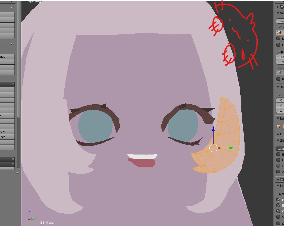 hiding part of a model to work on a different mesh always yields cursed results