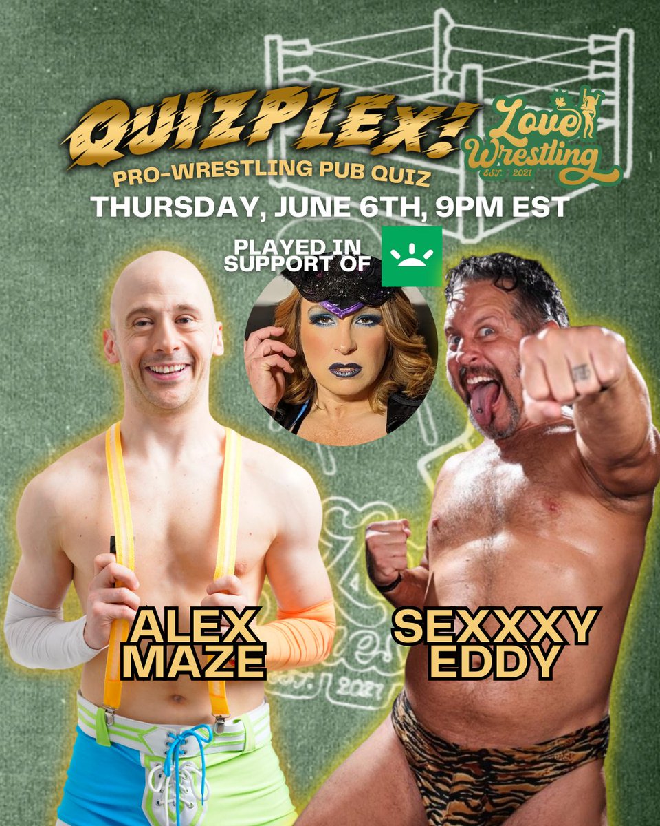.@B2Beards heard it first. @SeXXXyEddy69 will face off with @TheAlexMaze on Quizplex, supporting @LuFisto's journey to recovery!

Stand by for one more contestant reveal!

Thursday June 6th 🍻🧑‍🎓9PM EST