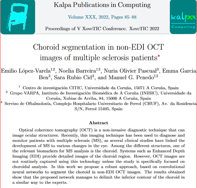 📰Xa dispoñible no #RUC e #Zenodo o traballo do grupo @VarpaGroup da @FIC_UDC: 'Choroid segmentation in non-EDI OCT images of multiple sclerosis patients' (doi.org/10.29007/8q52)  hdl.handle.net/2183/36564 & zenodo.org/records/112369… #cienciaaberta