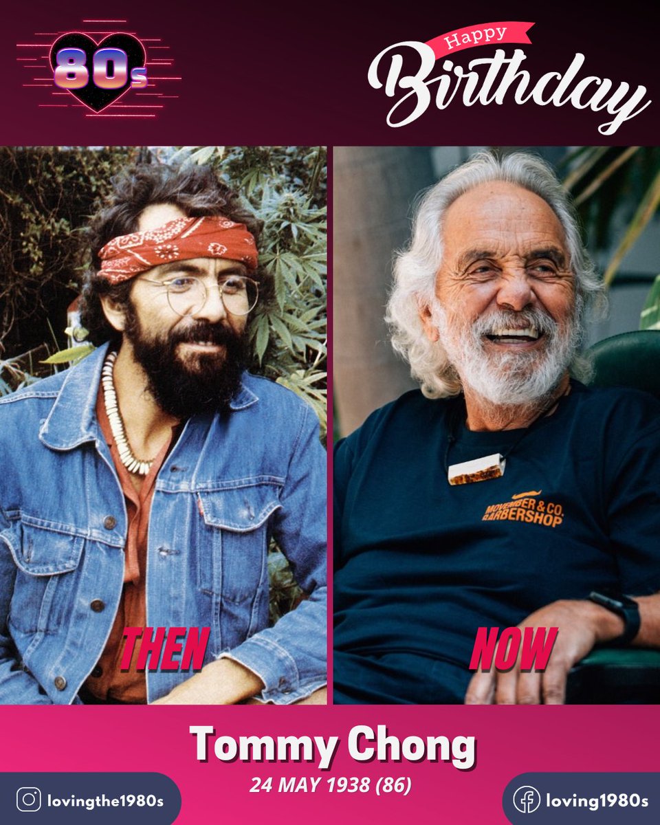 Happy Birthday to Tommy Chong, who turns 86 today!📷 #Lovingthe80s #80sNostalgia #TommyChong #UpInSmoke #CheechAndChong