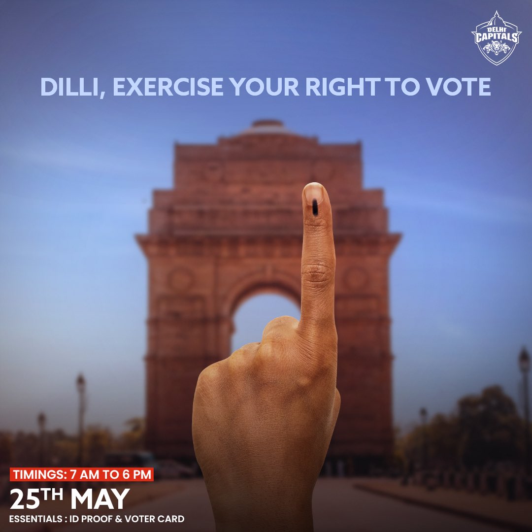 Delhi, it's an important day tomorrow 🤝 Make sure you cast your vote for the future of our nation 🇮🇳🫡 #LokSabhaElections2024