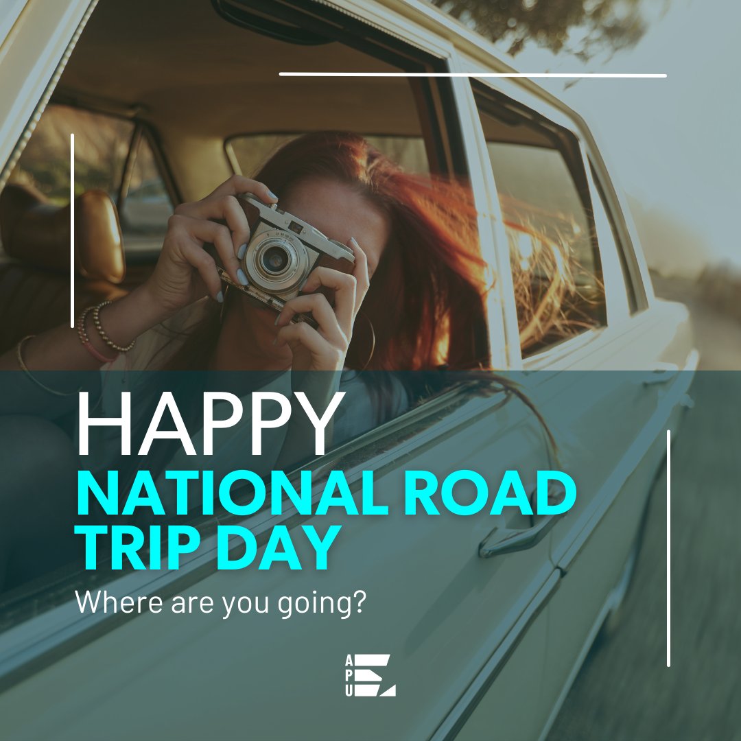 AmericanPublicU's tweet image. Embrace the freedom of the open road this #NationalRoadTripDay! With APU, you can pursue your dreams from wherever adventure takes you. Don&apos;t let distance hold you back - learn, grow, and explore the world while earning your degree. 

Where are you going? 

#StudyAnywhere