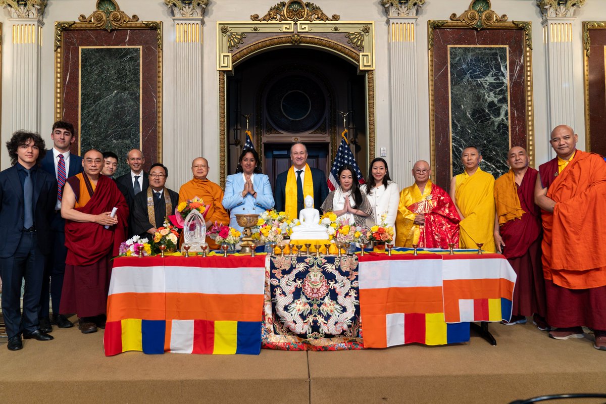 Yesterday, I was proud to host Vesak at the White House to honor the Buddha’s birth, death, and enlightenment. We reflected on the Buddha’s teachings and recommitted ourselves to the universal principles of compassion, humility, and peace.