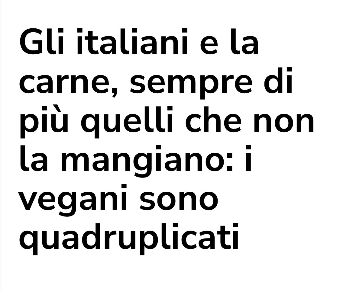 Finalmente una bellissima notizia: i vegetariani e i vegani sono in costante aumento! Secondo l’ultimo rapporto Eurispes è vegetariano il 7,2% degli italiani, seguiti dal 2,3% di chi si dichiara vegano (complessivamente il 9,5%, erano il 6,6% nel 2023).
Andiamo avanti 👊🏿