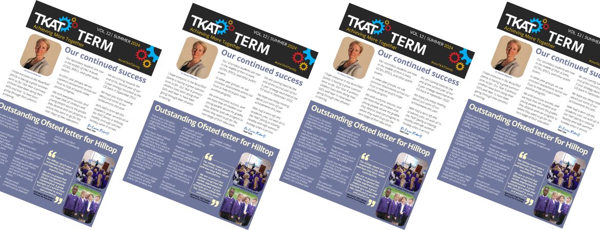 The twelfth edition of 'TKAT Term', our online Trust-wide newsletter is published today.

This edition is packed with highlights from across our 45 Academies and features recent #TKAT news and events.

We hope you enjoy the new issue #oneTKATfamily 

shorturl.at/4ZQSK