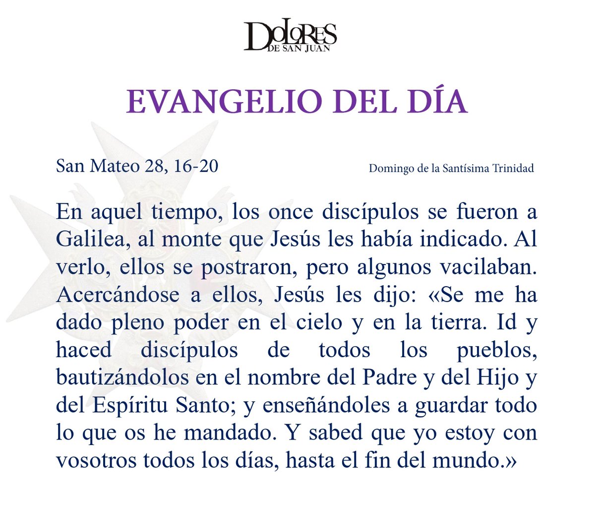 #EvangelioDeHoy | San Mateo 28, 16-20
