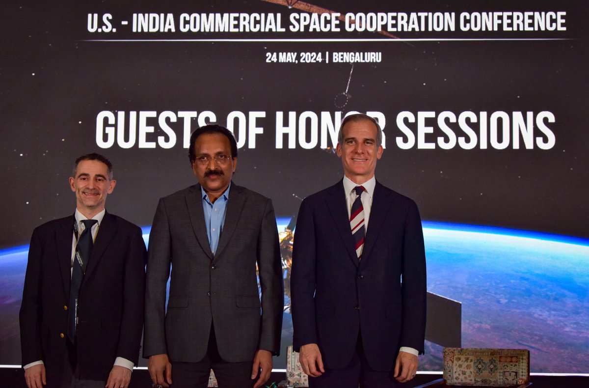 U.S. Ambassador Eric Garcetti on X: "🚀 Excited to join @ISRO, @USCSIndia &  @USIBC for the U.S.-India Commercial Space Cooperation Conference! We are  unlocking opportunities for U.S. industry and Indian space startups,
