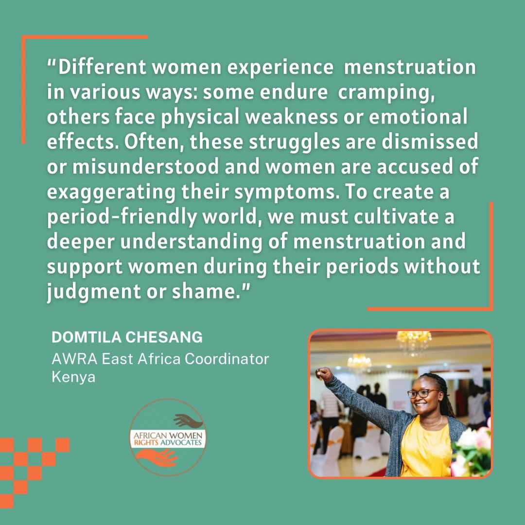 Menstruation is natural, beautiful, and a reminder of our incredible strength. Thanks, @CDomtila  #PeriodProud #MenstrualHealth