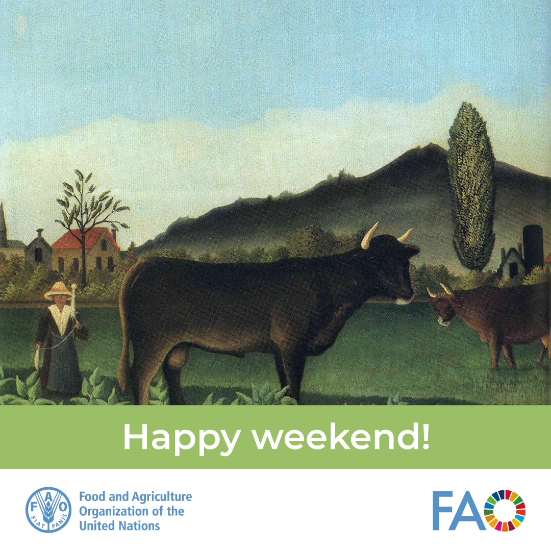 #DYK Pastoralism secures the livelihood of millions of people in 75% of the world's countries. #happyweekend 🎨Landscape with Cow, Henri Rousseau