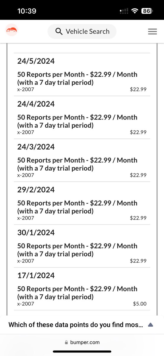 Aviles2012's tweet photo. @Bumperdotcom you have charged 5 months subscription. I want my money back 
More than $100  lost. https://t.co/nanbtPsEP8