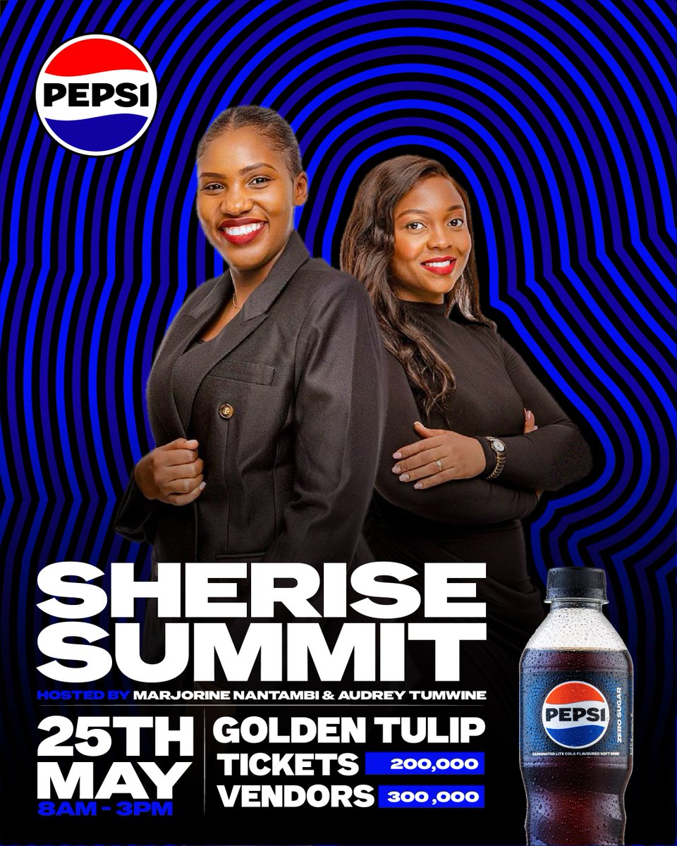 Tommorrow is for rubbing shoulders with brilliant minds at the #SheRiseSummit. 😎😎 To book your last minute ticket WhatsApp: +256 774 512 359 / +256 775 962 890. #PepsiNewLook | #ThirstyForMore