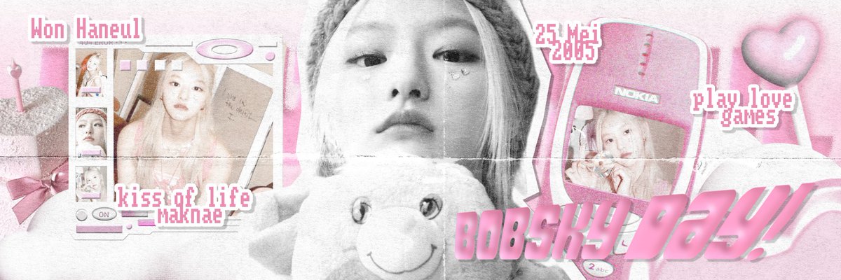 KISSIESTALE's tweet image. ︎︎ ︎︎ ︎
Celebrate birthdays with sweetness and love. Warmth will come when you put on the twibbon that we have prepared for the little girl’s birthday party,⭑𝗛𝗮𝗻𝗲𝘂𝗹!⭑The Bobsky, who celebrates his special day in May.

𐙚! twb.nz/bobskyday 
 ︎︎