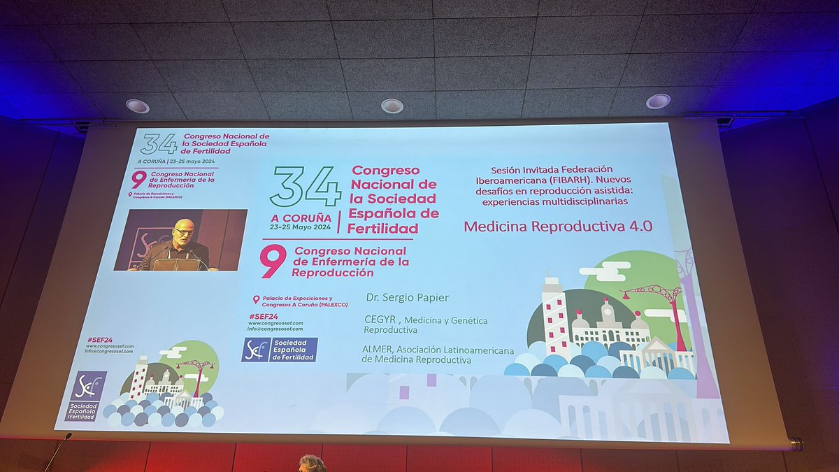Specialist @SergioPapier, Medical Director & CEO of @CEGYR Medicina y Genética Reproductiva (#Argentina), was an invited speaker at the 'FIBARH Invited Session. New Challenges in Assisted Reproduction: Multidisciplinary Experiences.' Such a great and interesting one!🌟 #SEF24