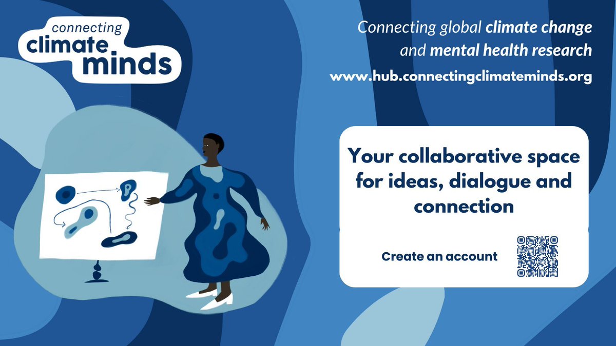 The #ConnectingClimateMinds Hub Collaborate Area is now live! Sign up to a network of researchers, policymakers, educators and community groups at the intersection of #ClimateChange and #MentalHealth. hub.connectingclimateminds.org/en/collaborate