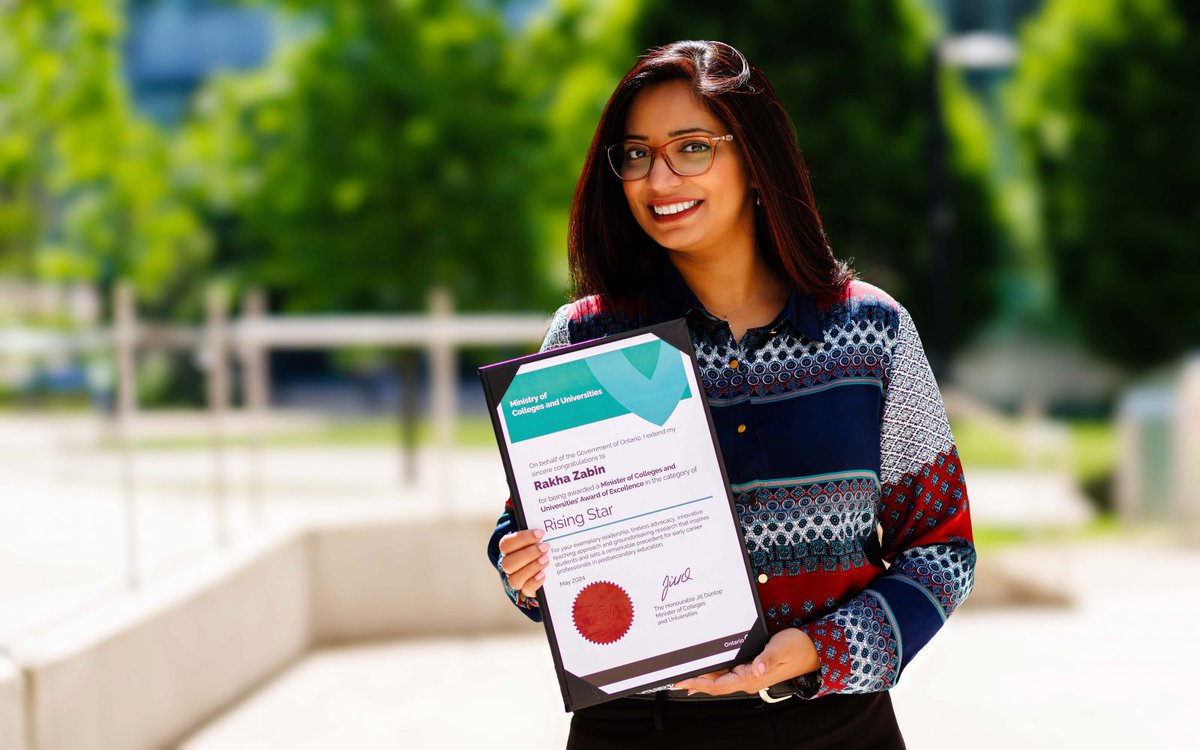 The future is bright for Rakha Zabin. Her vision of a thriving educational landscape for students from all backgrounds is making waves across the province and inspiring the next generation of learners. brocku.ca/brock-news/202…