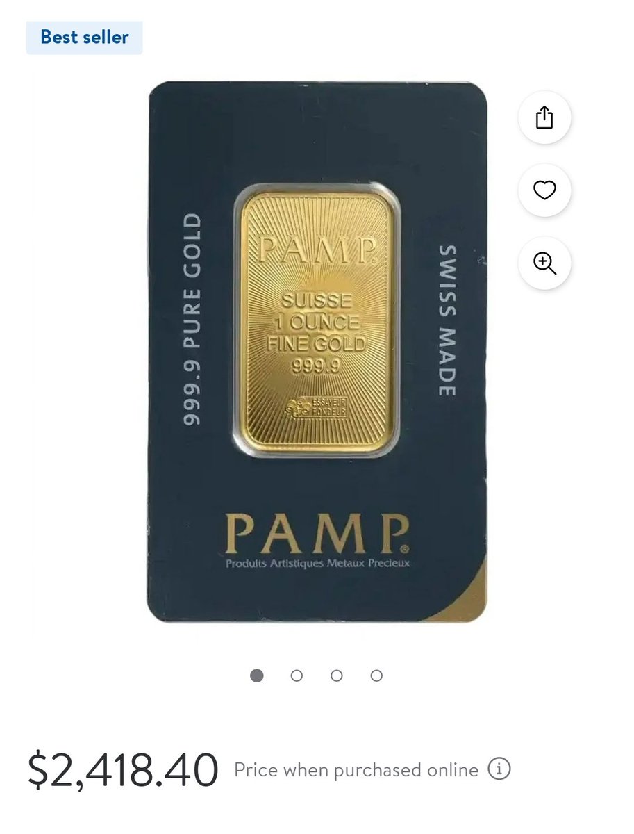 FloridaRon's tweet image. Walmart is selling gold bars. Who knew?
