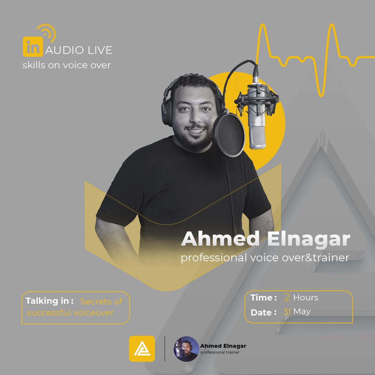انضم الآن مجاناً محاضرة مباشرة عن اسرار نجاح المعلق الصوتي 🎙️
سواء كنت مبتدئاً أو لديك بعض الخبرة ، هذه المحاضرة ستقدم لك الكثير من المعلومات القيمة والنصائح العملية لتطوير مهاراتك وأيضاً للإجابة على جميع استفساراتكم ✅

linkedin.com/events/7199400…