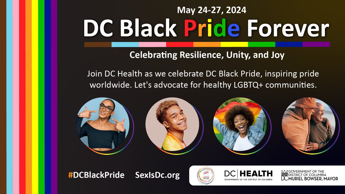 For more than 30 years, DC Black Pride has been a place for the Black LGBTQ+ community to gather and celebrate each other. Let’s celebrate a healthy and strong community! #DCBlackPride