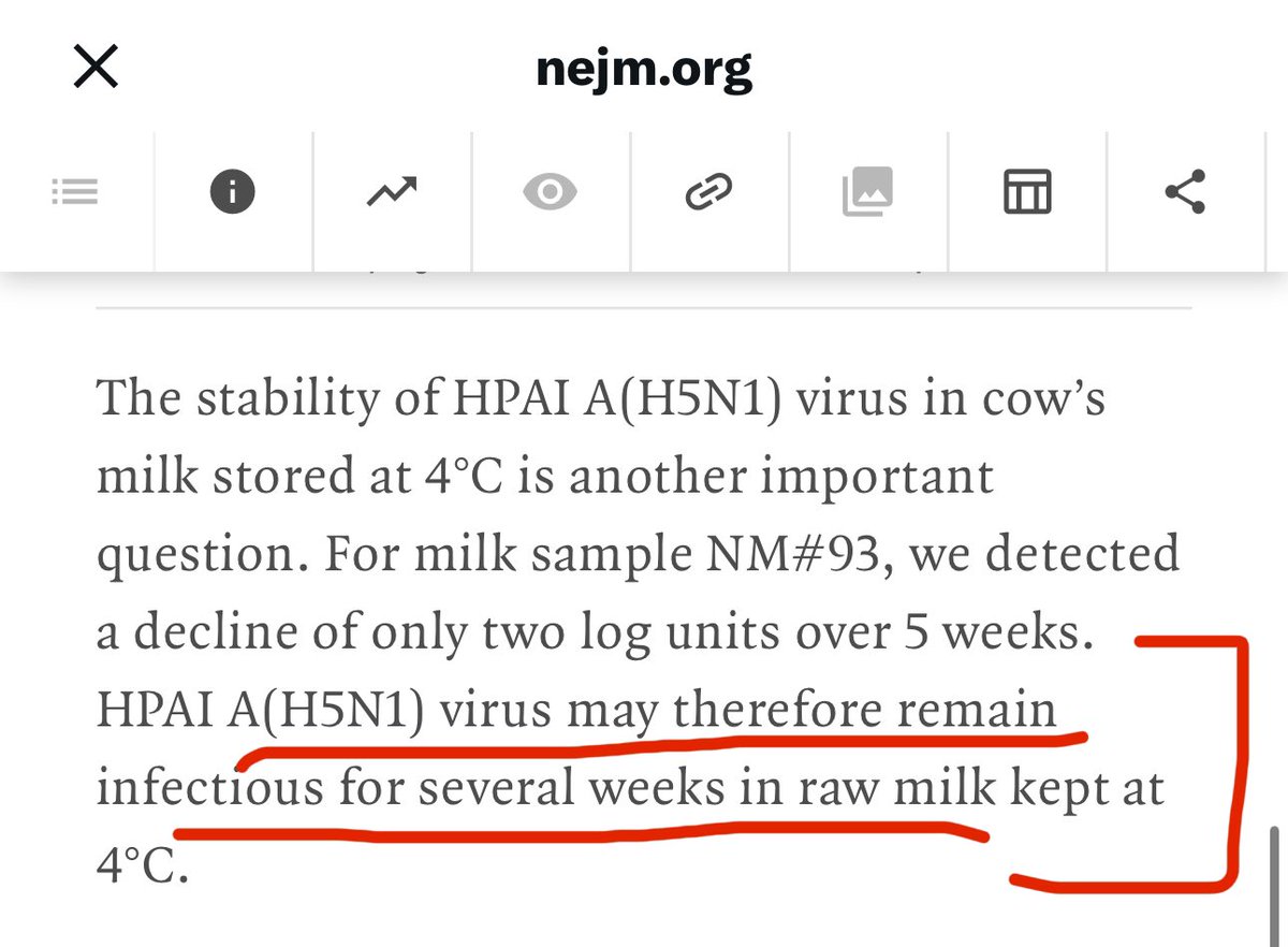 2) Furthermore, raw milk with the bird flu virus can survive refrigeration for several weeks!