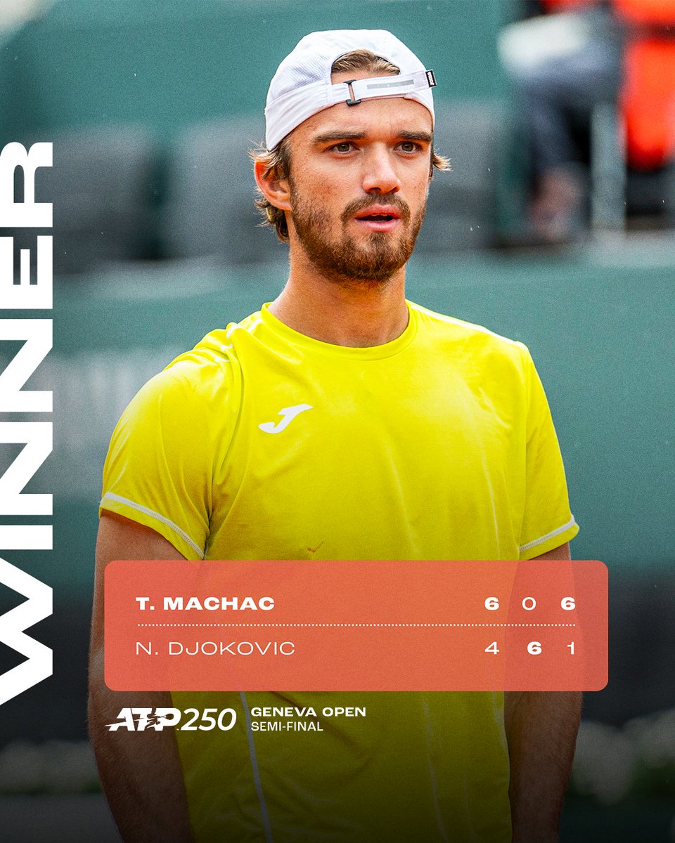 MACHAC!

A first ATP final for Tomas Machac who fights past Djokovic for the biggest win of his career!
 
@genevaopen | #ATPGVA