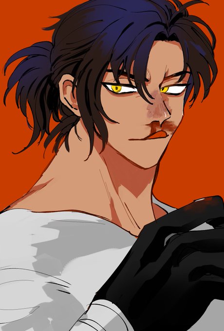 「dark-skinned male yellow eyes」 illustration images(Latest)