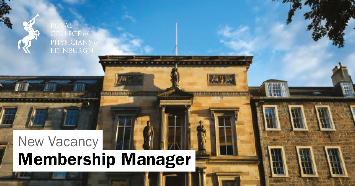 The College is looking for a Membership Manager to manage our membership function. The role will ensure existing Members and Fellows receive the highest levels of customer service and grow the College community. Closing 20 June: rcpe.ac.uk/college/member…
