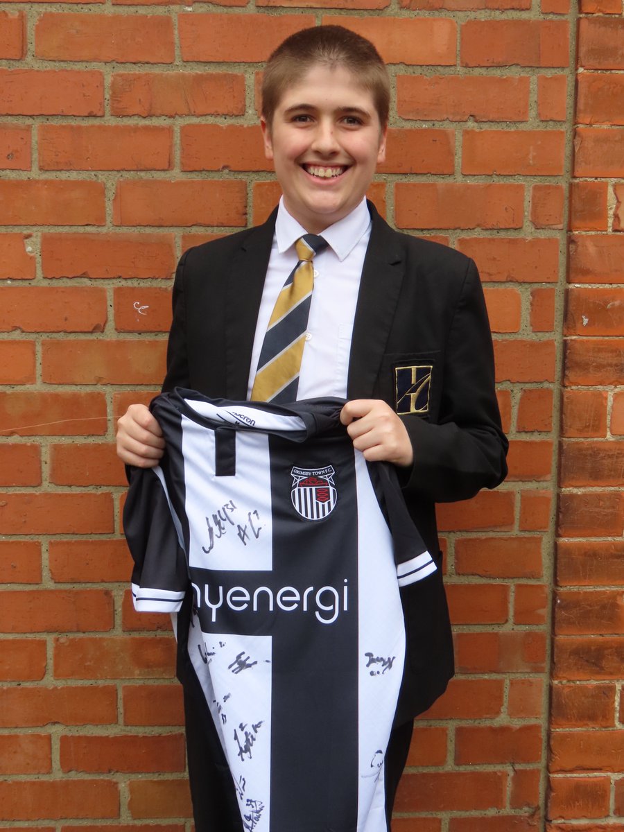 HealingAcademy1's tweet photo. Well done to Alex in Y9 who has won the signed Grimsby Town shirt in our 'In it to win it' competition linked to attendance. We were so pleased Alex received the shirt. As you can see, he was delighted!
Thank you Grimsby Town for your kind donation.
@officialgtfc https://t.co/2AHLVWY7jb