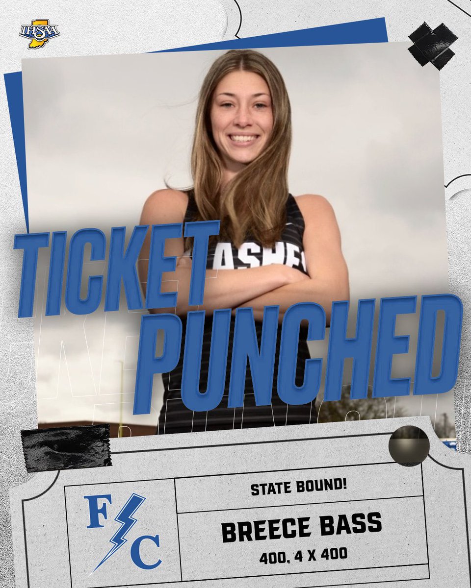 Congratulations to Breece Bass for punching her 🎟️ to the State Meet in the 400 and 4x400! #WeAreFlashes ⚡️