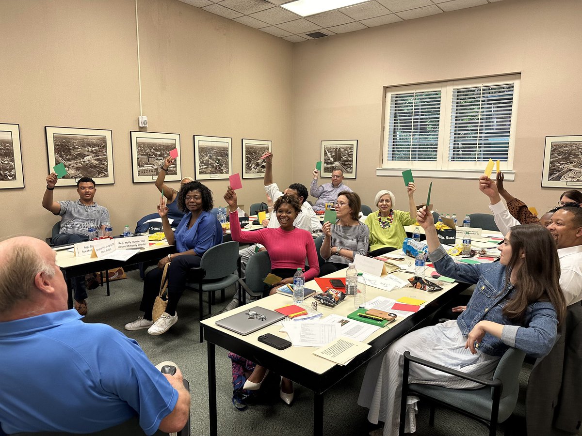 nicd_state_leg's tweet photo. Next Gen’s Legislative Liaison Dr. Thom Little recently facilitated workshops for Fellows in the NC Institute For Political Leadership! Participants got to engage with each other in simulated budget negotiations and ethics scenarios. Read more here: https://t.co/R5ARWRGhrj https://t.co/3d6xkq0RYp