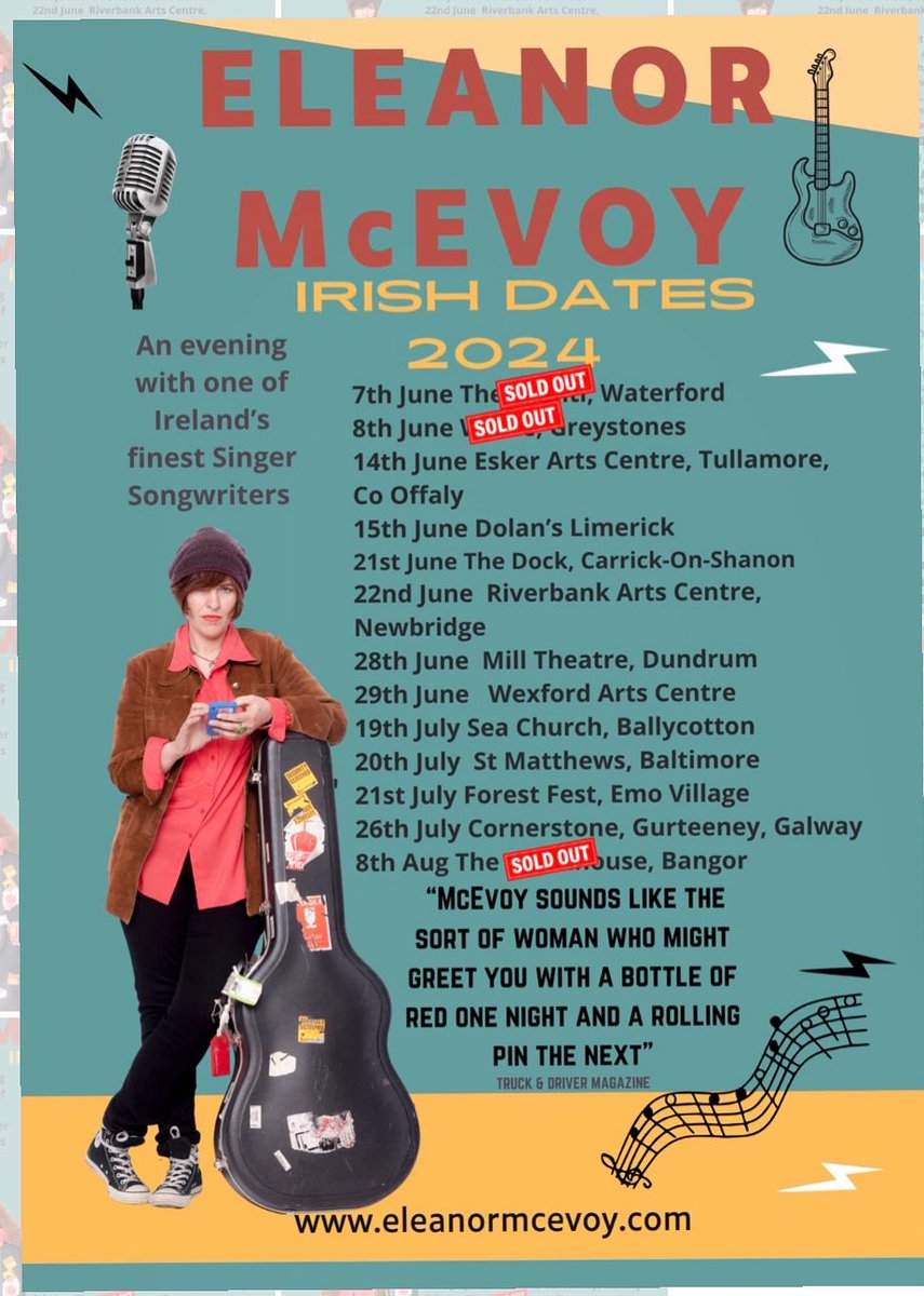 Thunderbirds Are Go! 💃🤸🏿🎶🎸 ticket links for Irish Tour available at eleanormcevoy.com/tour/ 🎵🛣️