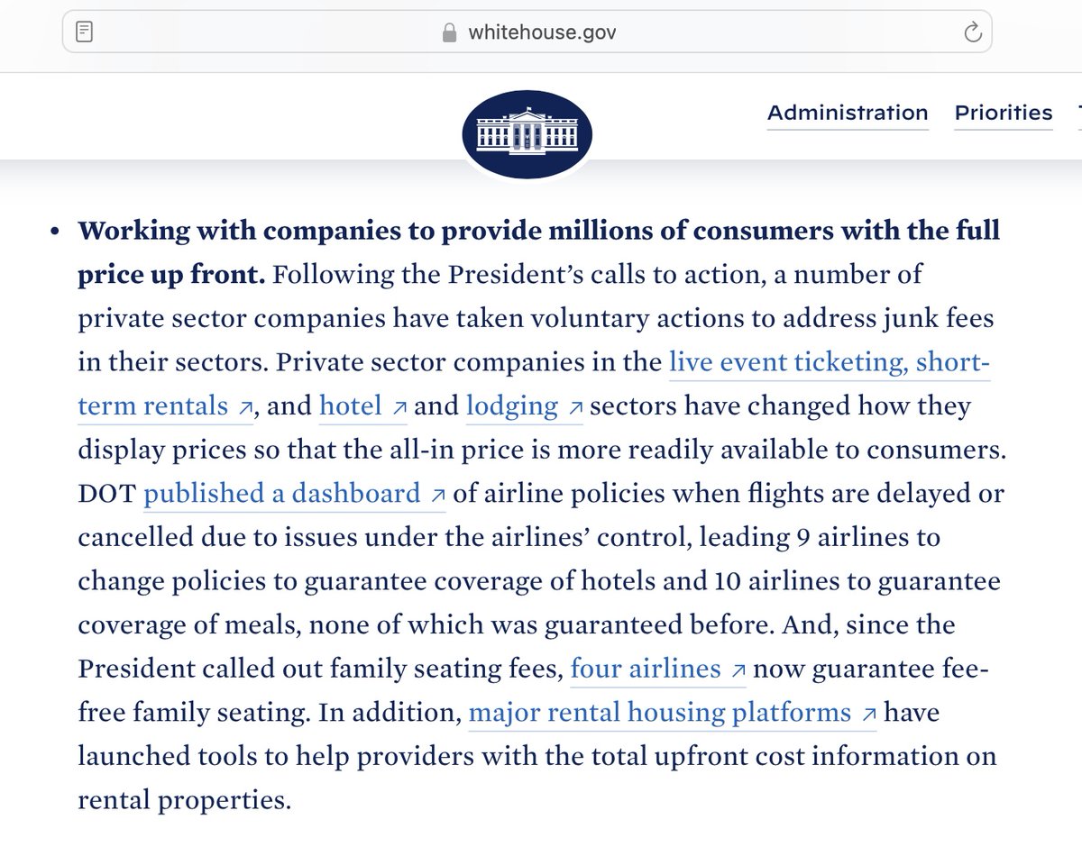 President @JoeBiden is going after companies who charge junk fees and it's working already! From Ticketmaster to hotels, airlines and even rent. #BidenFightsPriceGouging and Trump and the MAGA Republicans want to give the people gouging us more tax breaks.