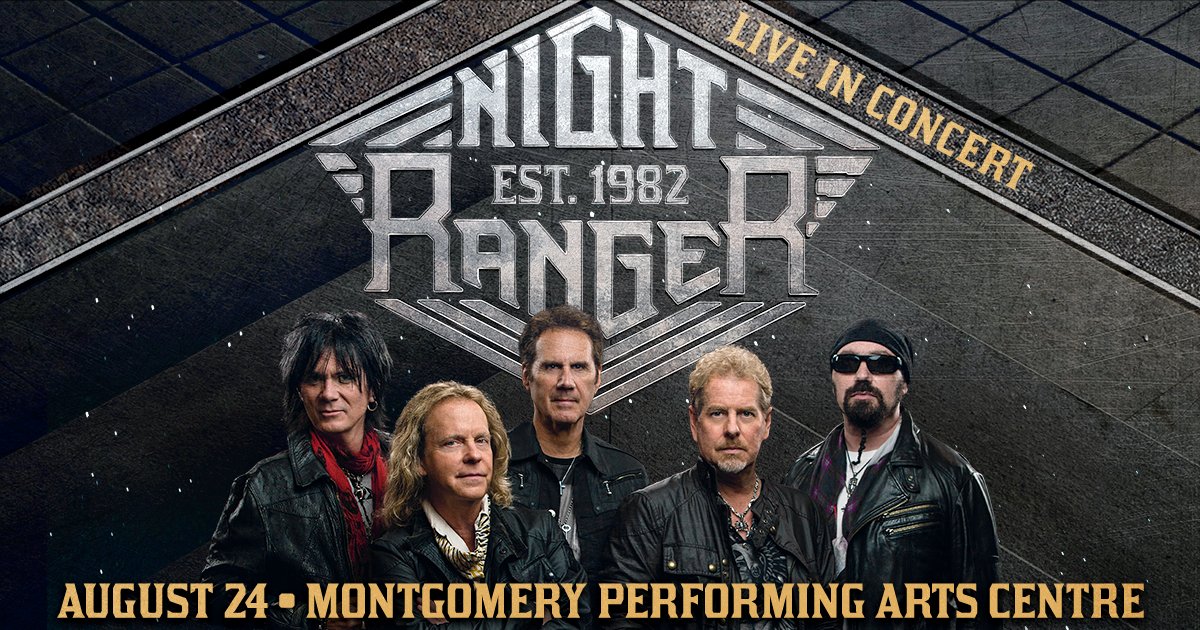 ON SALE NOW‼️ Don't miss @nightranger live in concert at the Montgomery Performing Arts Centre on Saturday, August 24th. 🤘Tickets: spr.ly/6015dmkzJ