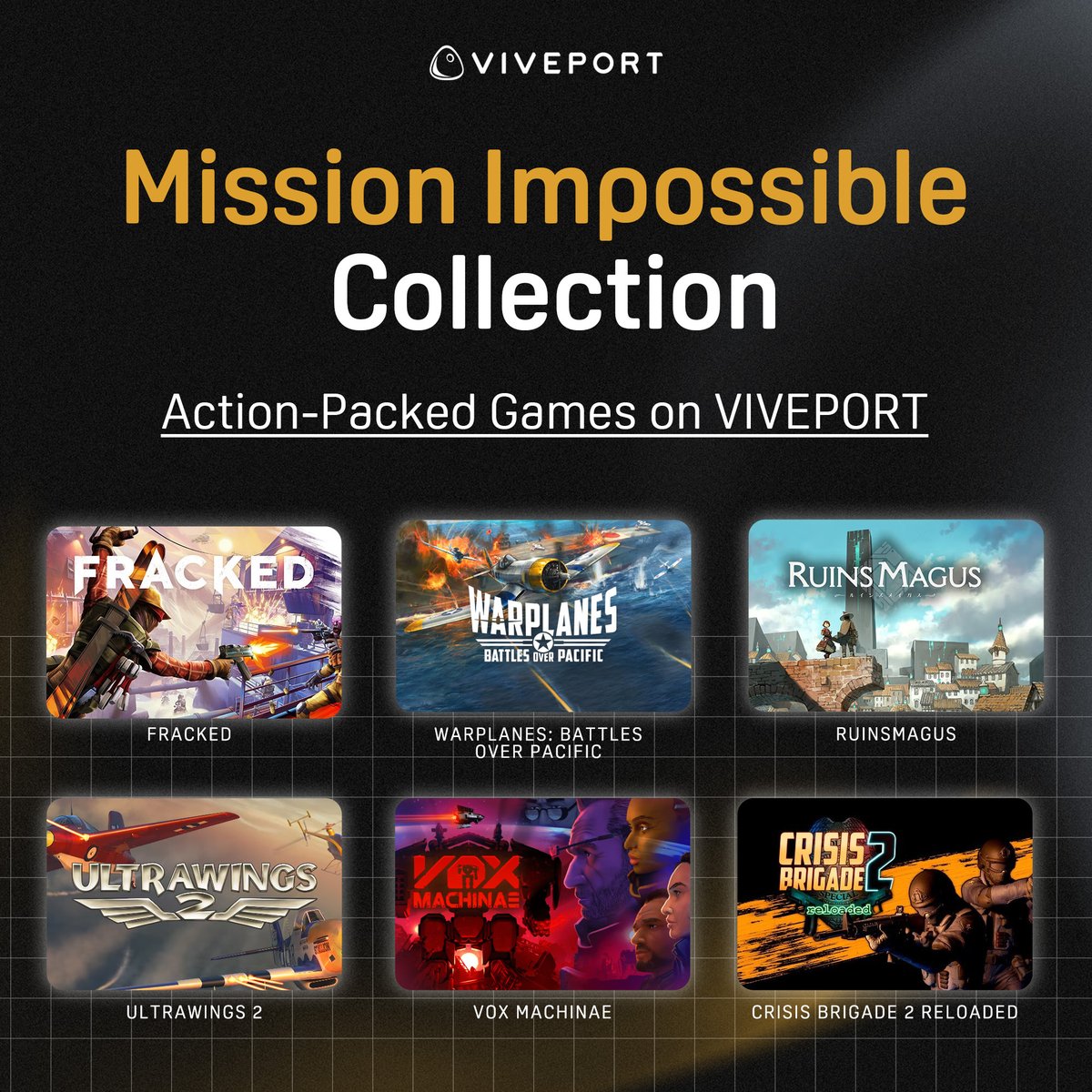 Select your loadout, upgrade your skill tree, or jump into your chosen vehicle in these mission-based games: htcvive.co/VPMICX #ActionGames #VR @nDreams @homenetgames @CharacterBankEN @BitPlanetGames @SpaceBulletCorp #CrisisBrigade