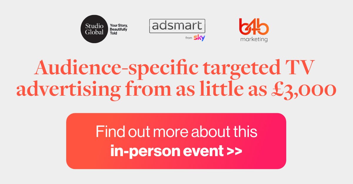 Imagine being able to select your ideal audience and location? 💭 With the power of TV advertising you can achieve just this! 

Book yourself a place on our exclusive Sky AdSmart event &amp; transform your business forever! 

studioglobal.co.uk/highlights/sky…