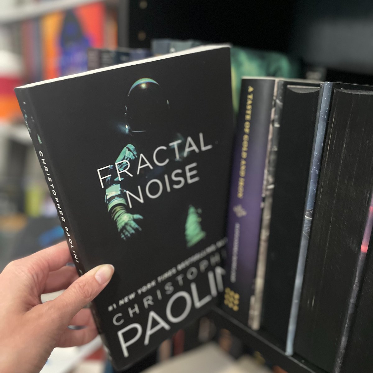 Who's ready for a #sweepstakes?! Today, we're giving YOU the chance to win a paperback copy of #FractalNoise by @paolini! ✨⁣👨‍🚀 ⁣⁣⁣⁣ Follow, like, and repost to enter! Good luck! #FractalNoiseSweeps