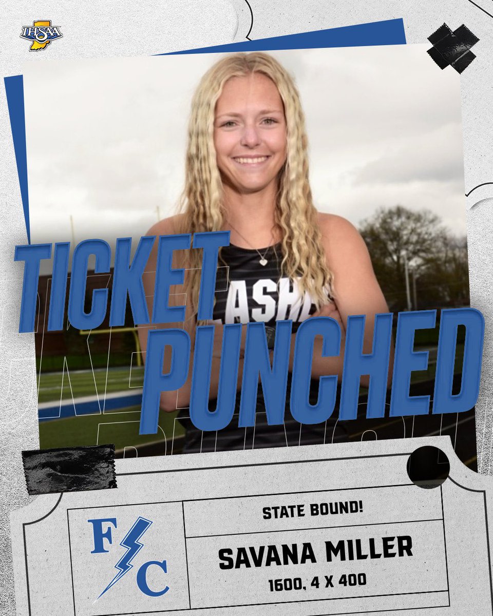 Congratulations to Savana Miller for punching her 🎟️ to the State Meet in the 1600 and 4x400! #WeAreFlashes ⚡️